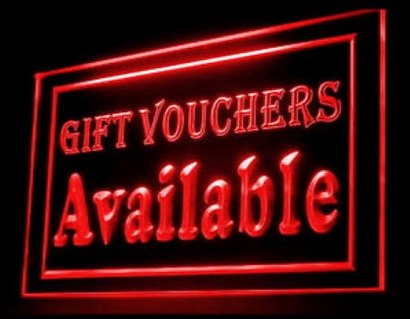 Gift Vouchers Available Discount LED Neon Sign